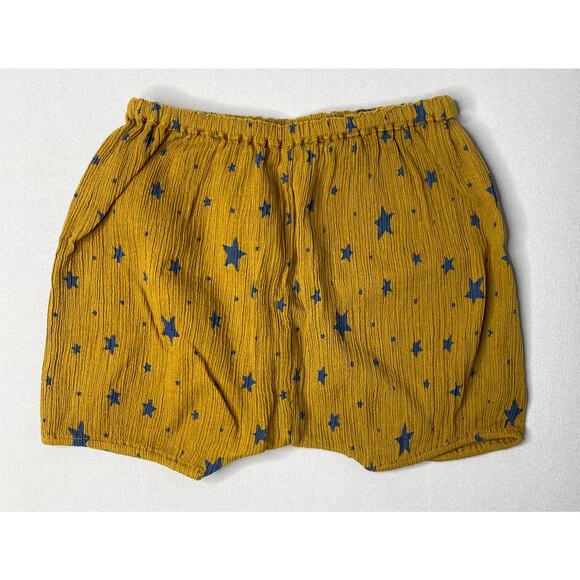 LOUIS LOUISE Sienna Brown Star Print Cotton Crepe Bloomer Short Girls Boys 2 Yrs - Picture 1 of 4